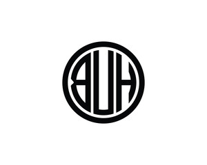 BUH logo design vector template. BUH