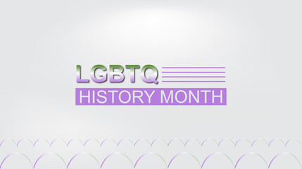 An elegant logo for LGBTQ History Month, showcasing a beautiful design with colorful elements representing diversity and inclusion