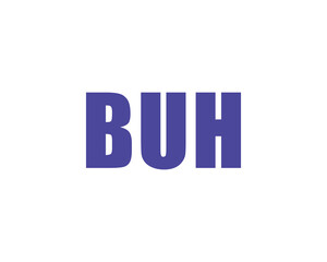 BUH logo design vector template. BUH