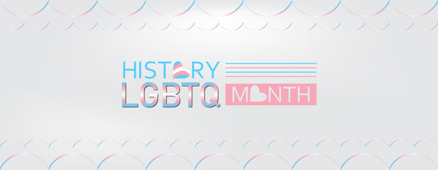An elegant logo for LGBTQ History Month, showcasing a beautiful design with colorful elements representing diversity and inclusion
