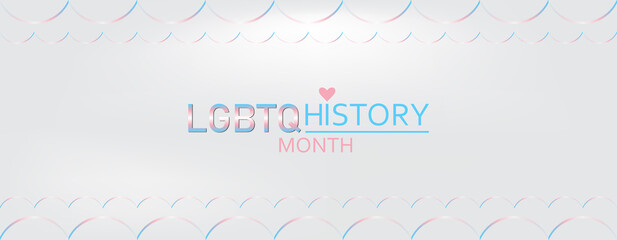 An elegant logo for LGBTQ History Month, showcasing a beautiful design with colorful elements representing diversity and inclusion