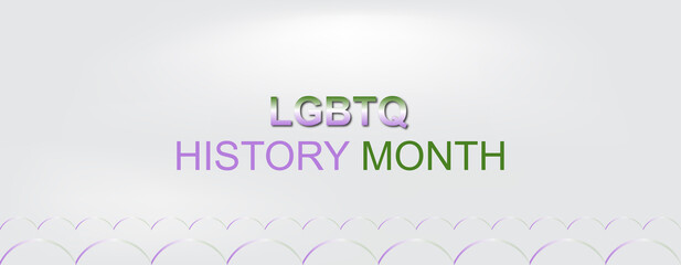 An elegant logo for LGBTQ History Month, showcasing a beautiful design with colorful elements representing diversity and inclusion
