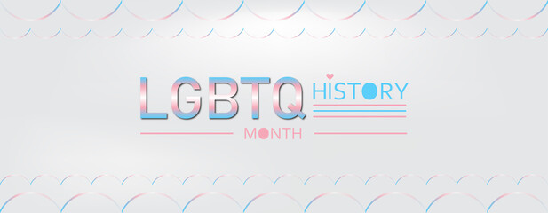 An elegant logo for LGBTQ History Month, showcasing a beautiful design with colorful elements representing diversity and inclusion