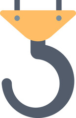 An illustration of a yellow, triangular shaped object with two gray circles on top and a gray base.