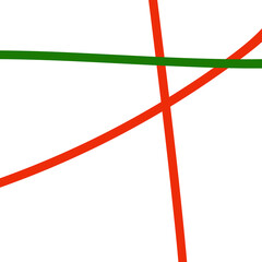 Red green abstract lines background 