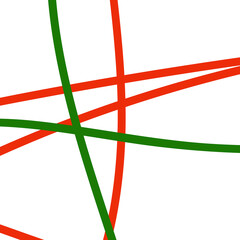 Red green abstract lines background 