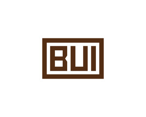 BUI logo design vector template. BUI