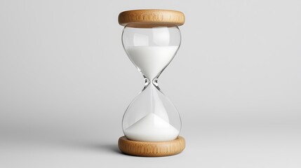 Naklejka premium The timeless nature of an hourglass a symbol of reflection and change in everyday life