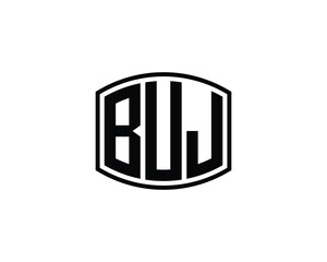 BUJ logo design vector template. BUJ