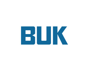 BUK Logo design vector template. BUK