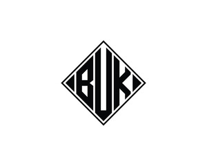 BUK Logo design vector template. BUK