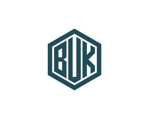 BUK Logo design vector template. BUK