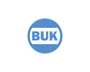 BUK Logo design vector template. BUK