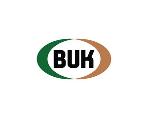 BUK Logo design vector template. BUK