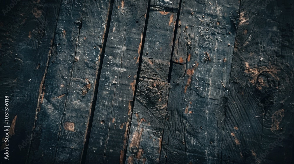 Poster Dark Weathered Wood Texture for Background Design