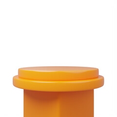 3d orange podium