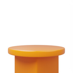 3d orange podium for product display