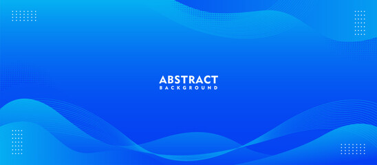 Abstract Blue Fluid Background Template. Modern background design. Gradient color. Suitable for banner and poster designs