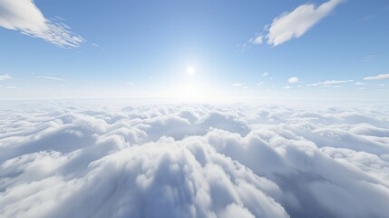 Fototapeta premium Bright Sky Over Soft White Clouds