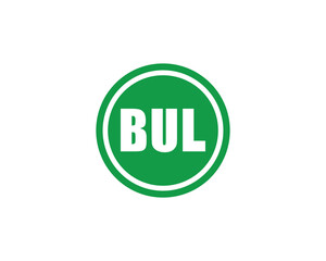 BUL logo design vector template. BUL