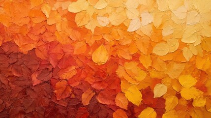a vivid representation of autumn colors, showcasing leaves in rich hues of orange, yellow, and red, blending harmoniously with the crisp air of the season