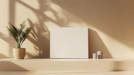 a3 landscape horizontal magazine brochure rendered in 3d, showcasing a blank mockup design surrounded by a minimalistic environment, ideal for presentation and branding