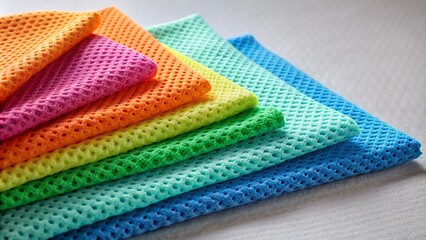 Colorful Perforated Viscose Kitchen Wipes Towels Texture - Minimalist Photography for Home Decor