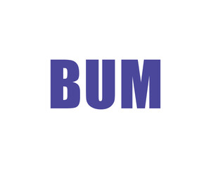 BUM Logo design vector template. BUM