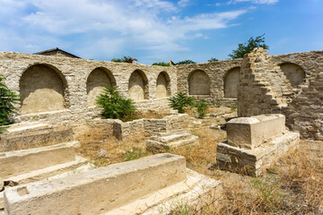 Ancient 1-4th century Sun worshipper's and Islamic cemetery in Nardaran, Azerbaijan as seen in August 2024