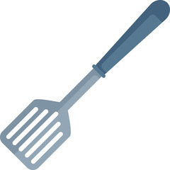 Classic metal spatula with a plastic handle, perfect for flipping burgers, pancakes, and more