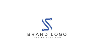 S logo design vector template design for brand.