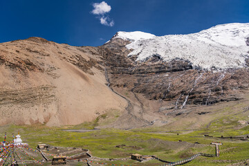 A 2019 image of Karo-la glacier Mt. Noijin Kangsang in Tibet