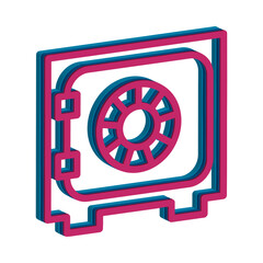 Illustration Vector graphic of safe box icon template