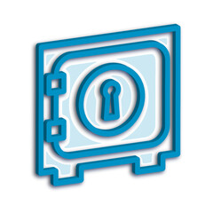 Illustration Vector graphic of safe box icon template