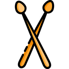 Two wooden spoons crossed over each other.