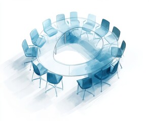 Fototapeta premium Round Table Meeting.