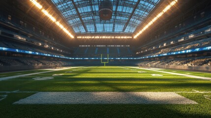 Empty American Football Stadium.