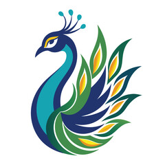 Peacock vector logo design 9