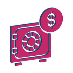 Illustration Vector graphic of safe box icon template