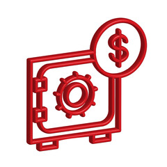 Illustration Vector graphic of safe box icon template