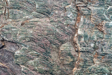 Detail of the striped texture of a rock surface