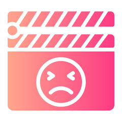 clapper board gradient icon