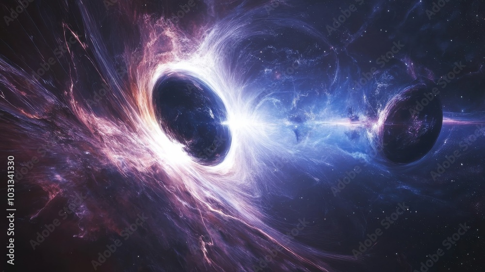 Poster a cosmic rift opens in the fabric of space, showcasing a glimpse into a mesmerizing parallel univers