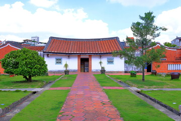 Fototapeta premium Wufeng Lin family garden with elegant mansion and classic Chinese garden architectures in Wufeng District, Taichung, Taiwan