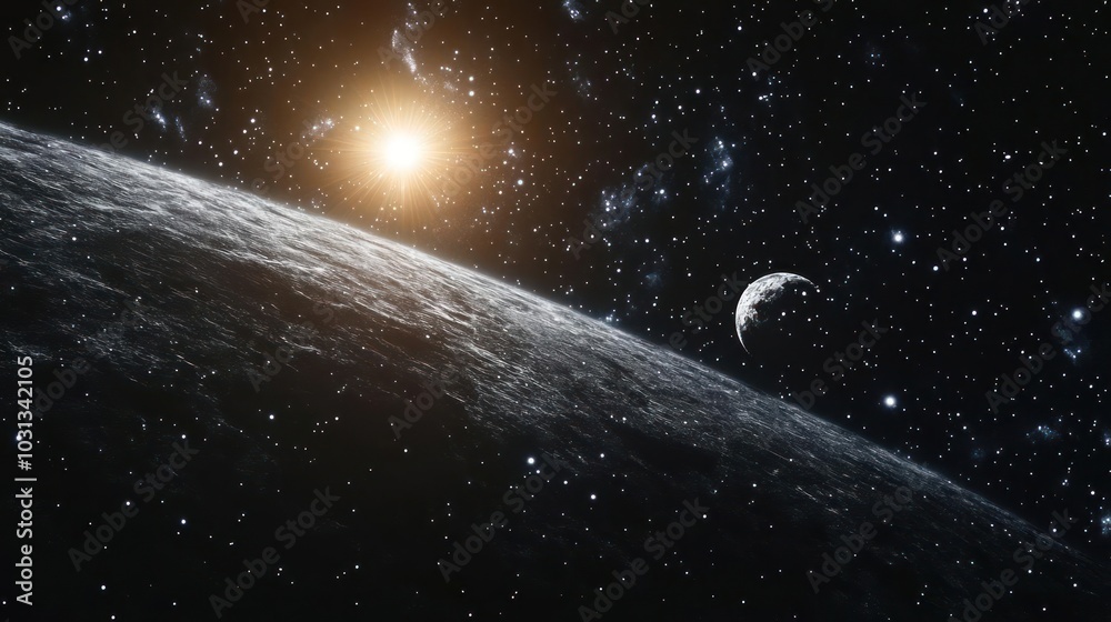 Wall mural an artist's rendering of a distant object in space