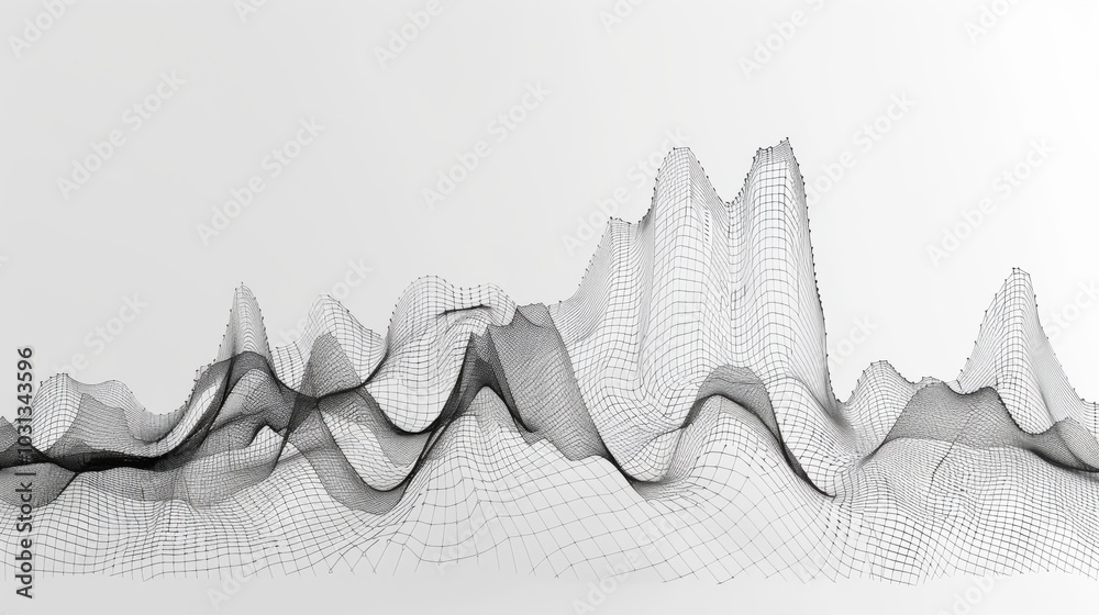 Aufkleber minimalistic line art of a stock market graph illustrating financial growth with clean lines and a b