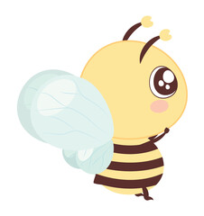 cute bee insect cartoon