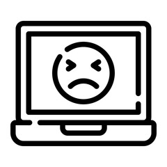 laptop line icon