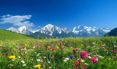 Fototapeta premium Dreamlike Landscapes and Mystical Gardens with Vibrant Flowers and Glowing Nature