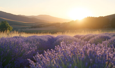 Fototapeta premium Dreamlike Landscapes and Mystical Gardens with Vibrant Flowers and Glowing Nature